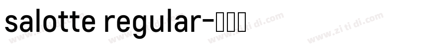 salotte regular字体转换